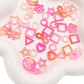 ABS love five-pointed star bow pearl patch nail accessories handmade diy cartoon phone shell jewelry material