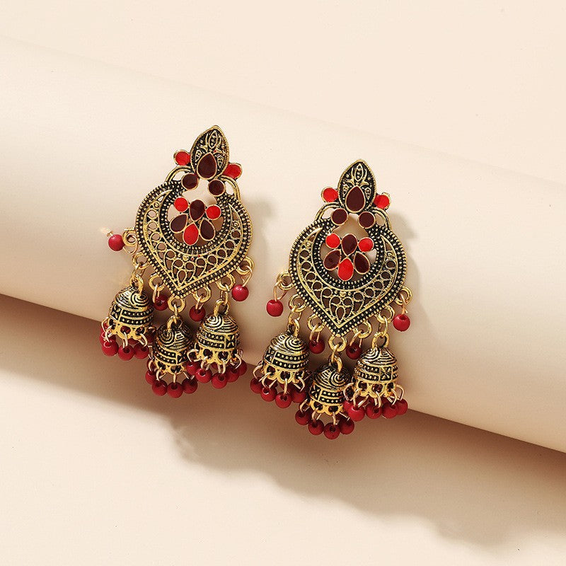 Carefully Selected Cross-Border Jewelry, European and American Fashion Tassel Earrings, Bohemian Alloy Personalized Ear Studs, Earrings, and Ear Accessories for Women