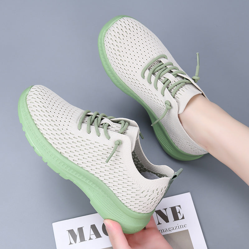 Women's Shoes, Fashionable Casual Shoes, Breathable Single Shoes, Shallow Shoes, Lightweight, Comfortable and Versatile Mesh Shoes