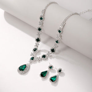 Parure de collier rétro audacieux (style international) pour femme : luxe, cristaux et élégance pour soirées et banquets – Vente directe d'usine