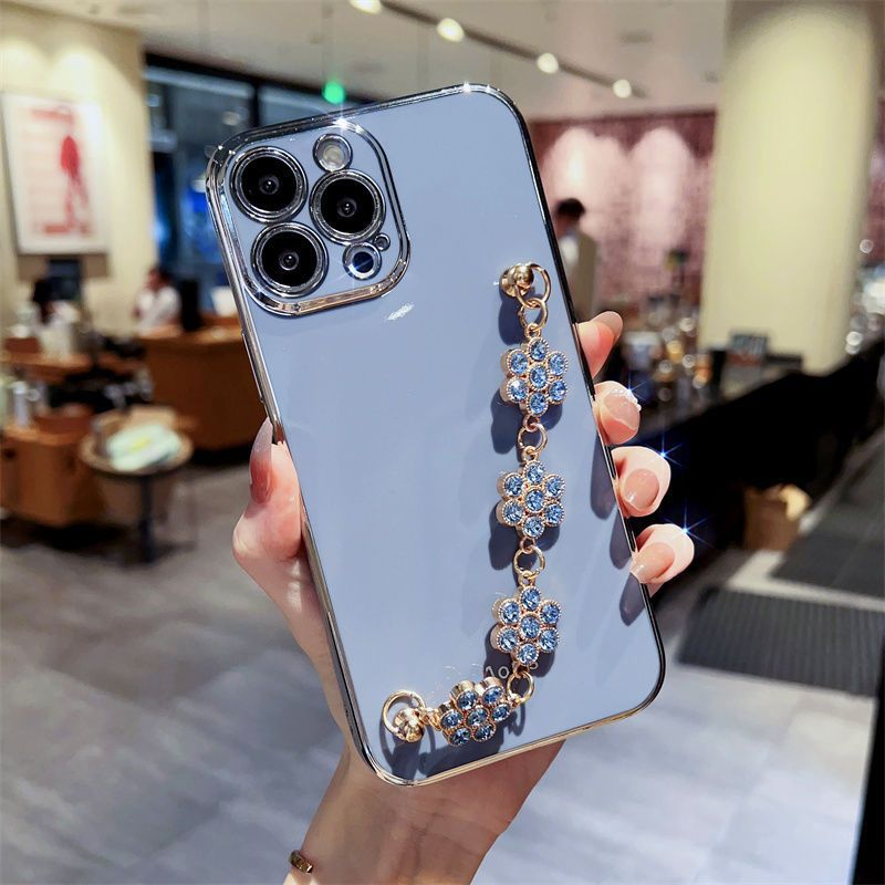 Rhinestone bracelet for Apple 15 phone case iphone13PROMAX all-inclusive Apple 11/12PR/8Plus