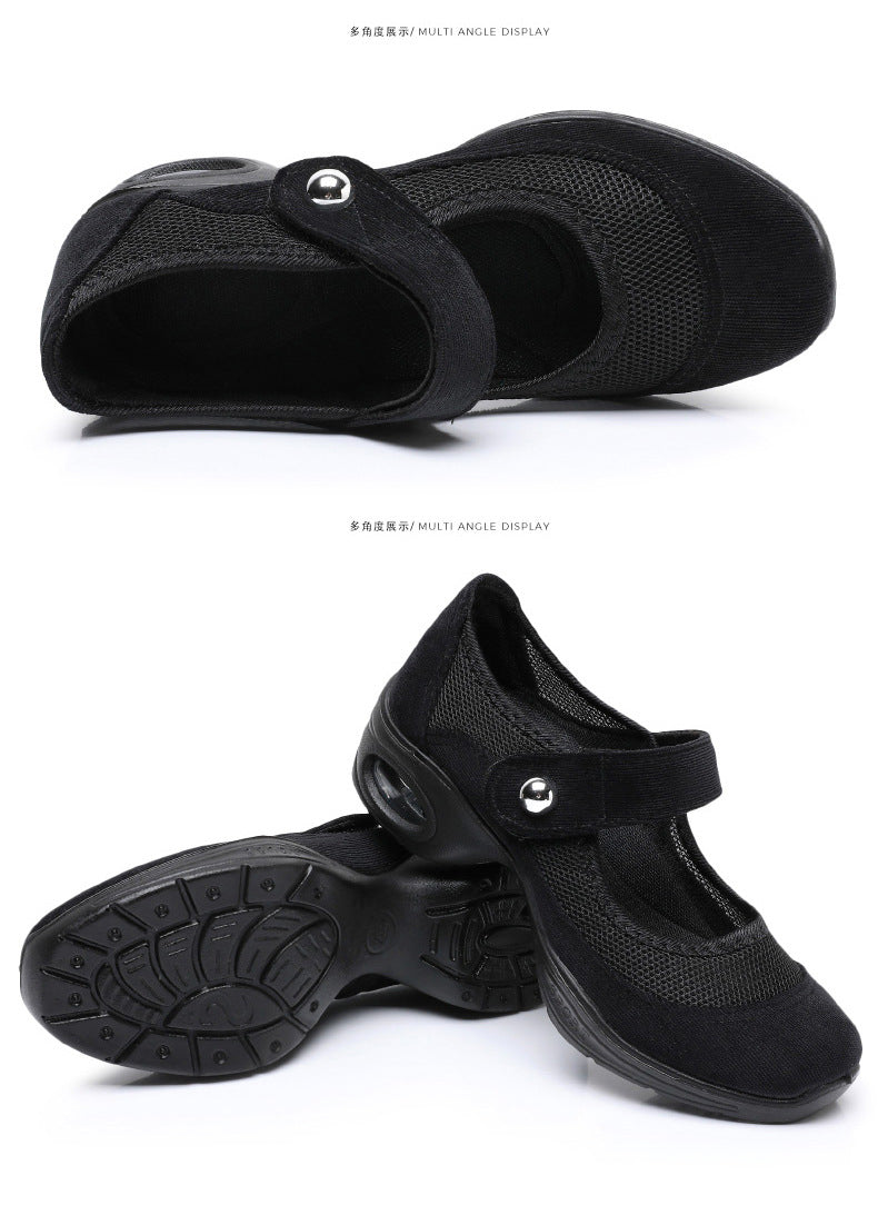 Dancing Shoes Women's Comfortable Soft Sole Square Dancing Women's Shoes Mesh Shoes for Moms Old Beijing Cloth Shoes Thick Sole Work Shoes
