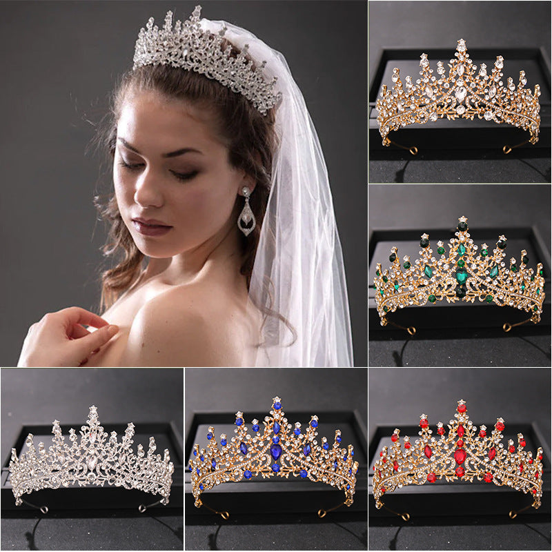 Baroque Crown European and American Hot Selling Crystal Bridal Tiara Crown Wedding Dress Accessories Bridal Jewelry Birthday Crown