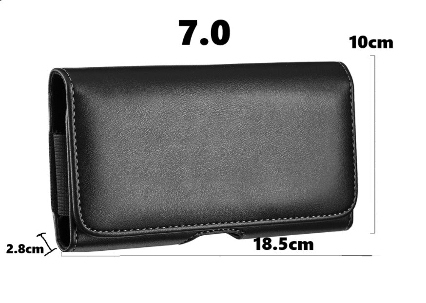 (Bf08 Waist Bag) Faux Leather Mobile Phone Protective Universal Case, Suitable for Men's Belt Clip Holder Pouch Cover