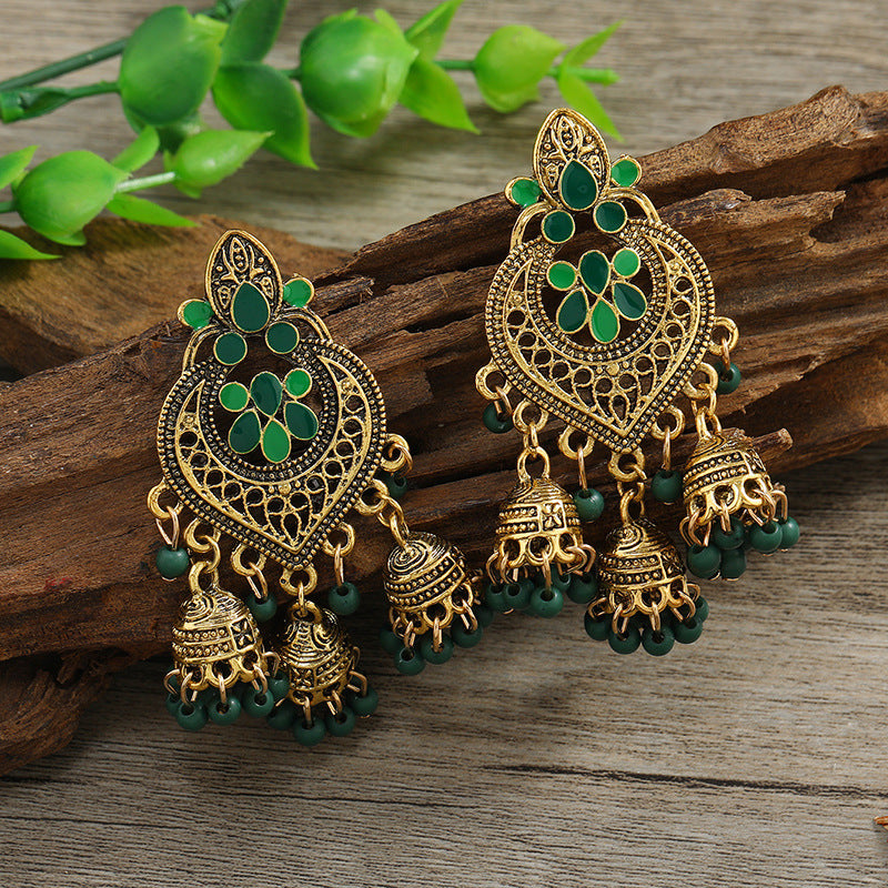 Carefully Selected Cross-Border Jewelry, European and American Fashion Tassel Earrings, Bohemian Alloy Personalized Ear Studs, Earrings, and Ear Accessories for Women