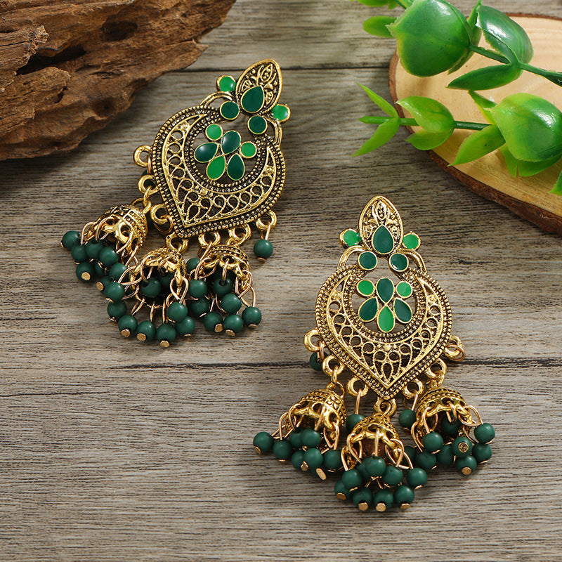 Carefully Selected Cross-Border Jewelry, European and American Fashion Tassel Earrings, Bohemian Alloy Personalized Ear Studs, Earrings, and Ear Accessories for Women