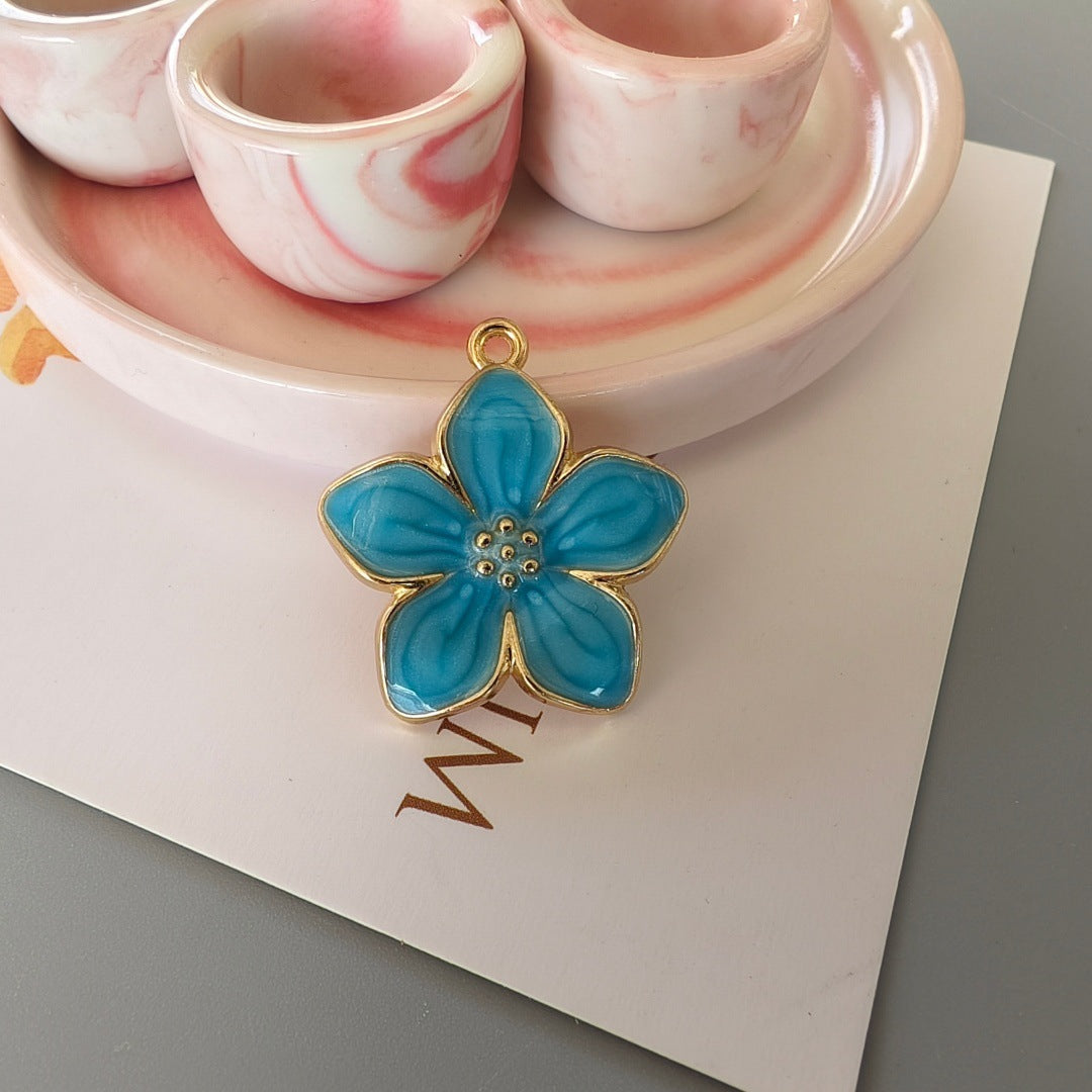 Accessories DIY Accessories Pearlescent Flower Ins Style Classic Five-petal Flower Earrings Keychain Bracelet Small Pendant