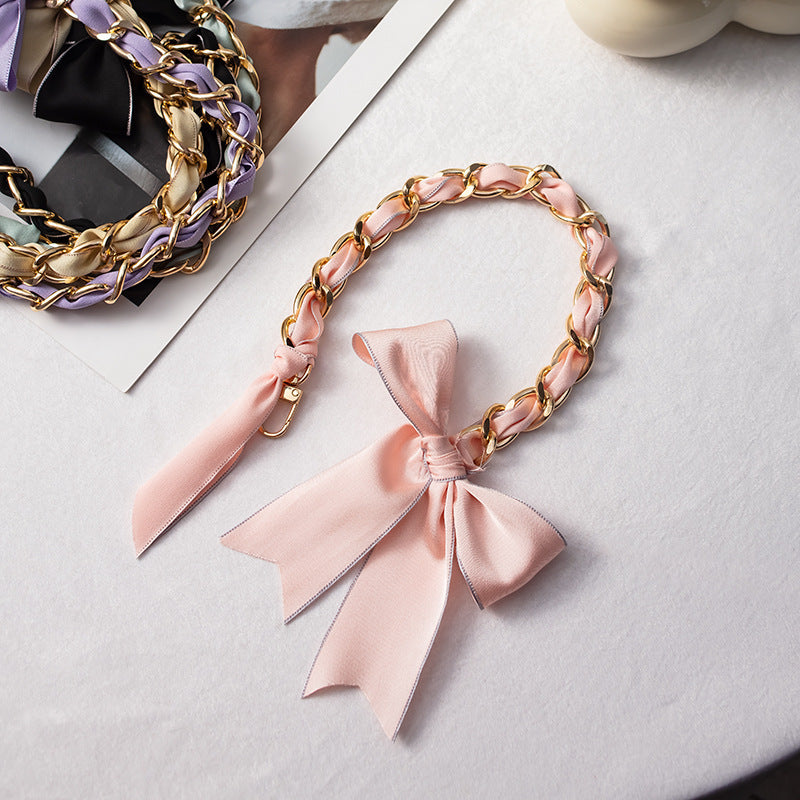 Mobile Phone Chain Braided Wrist Hanging High-End Short Mobile Phone Lanyard Shell Chain Mobile Phone Lanyard Hanging Handmade Silk Scarf