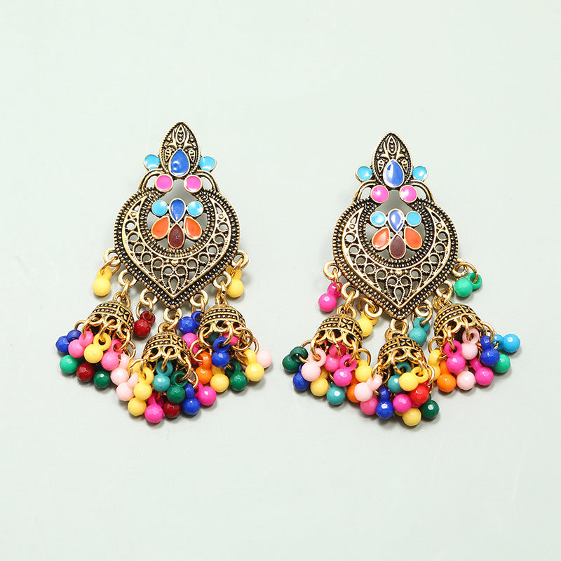 Carefully Selected Cross-Border Jewelry, European and American Fashion Tassel Earrings, Bohemian Alloy Personalized Ear Studs, Earrings, and Ear Accessories for Women
