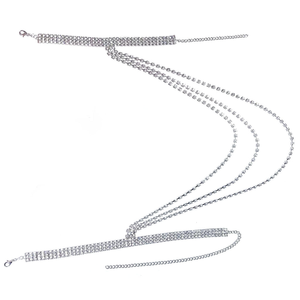 Bracelet multicouche à pampilles pour femme – Style tendance avec strass – Bijou brillant et polyvalent pour soirée