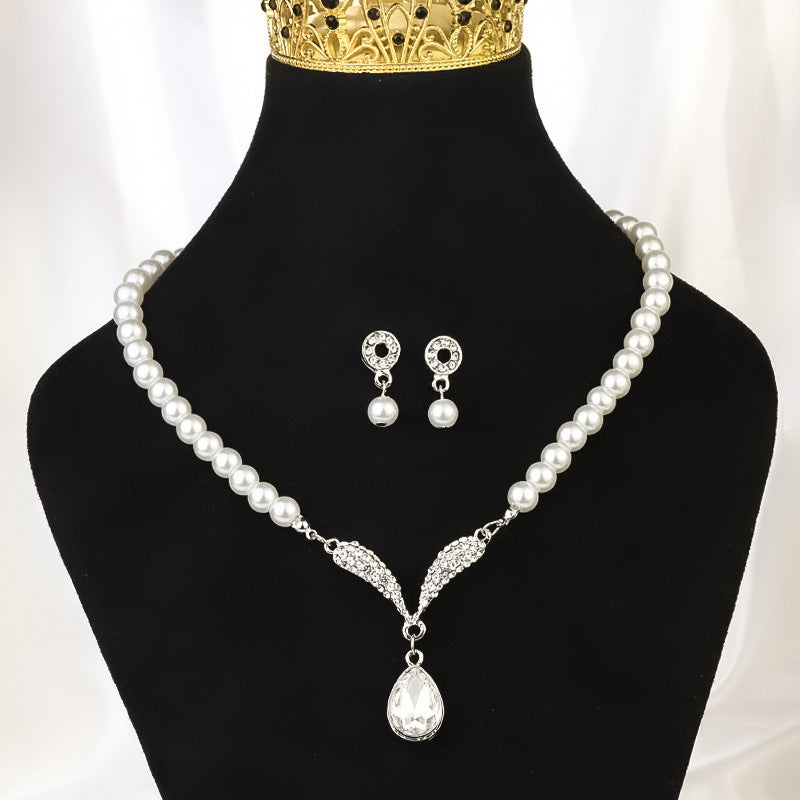 Parure de collier rétro audacieux (style international) pour femme : luxe, cristaux et élégance pour soirées et banquets – Vente directe d'usine