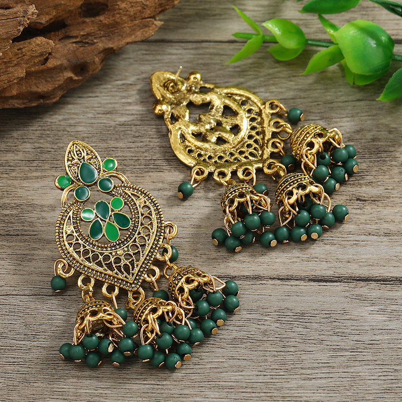 Carefully Selected Cross-Border Jewelry, European and American Fashion Tassel Earrings, Bohemian Alloy Personalized Ear Studs, Earrings, and Ear Accessories for Women