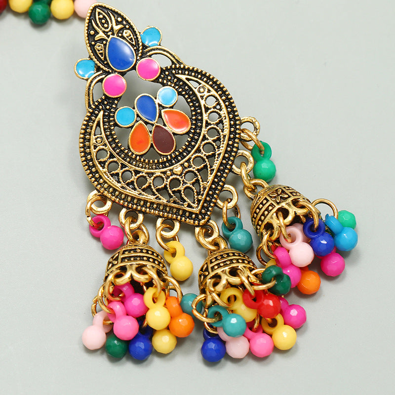 Carefully Selected Cross-Border Jewelry, European and American Fashion Tassel Earrings, Bohemian Alloy Personalized Ear Studs, Earrings, and Ear Accessories for Women
