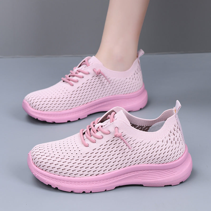 Women's Shoes, Fashionable Casual Shoes, Breathable Single Shoes, Shallow Shoes, Lightweight, Comfortable and Versatile Mesh Shoes