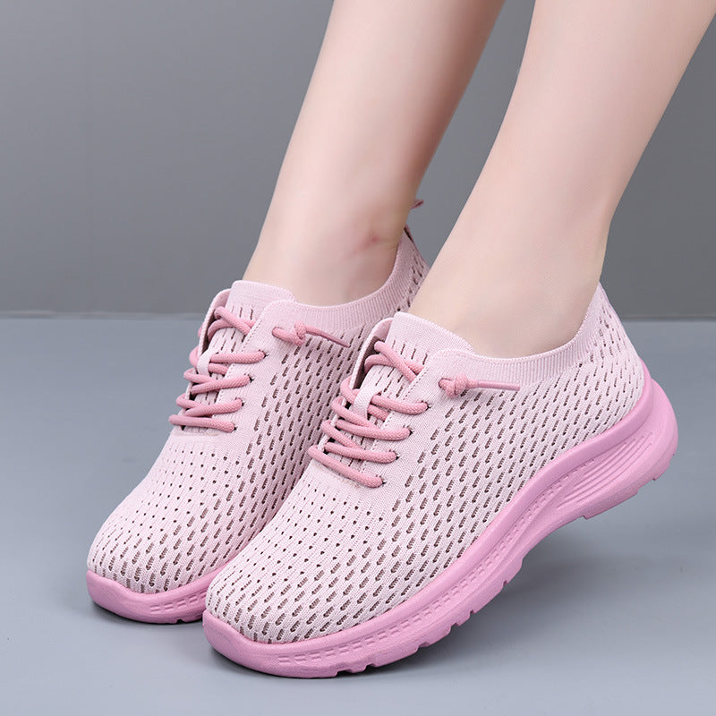 Women's Shoes, Fashionable Casual Shoes, Breathable Single Shoes, Shallow Shoes, Lightweight, Comfortable and Versatile Mesh Shoes