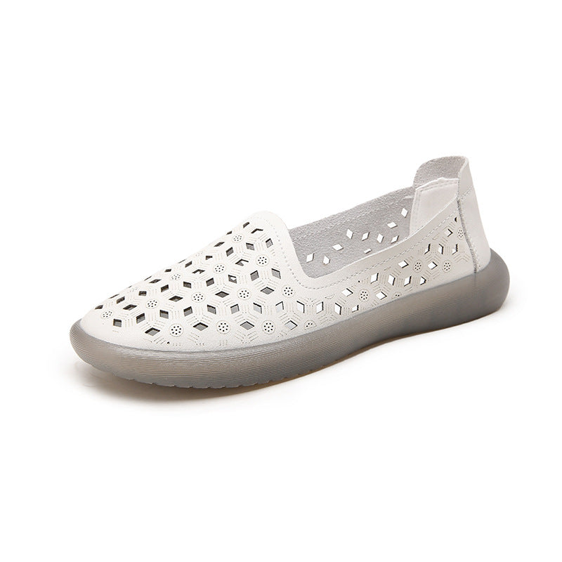 Chaussures pour femmes d'âge mûr et seniors : cuir respirant pour l'été, semelles souples anti-fatigue, incluant sandales et sabots antidérapants