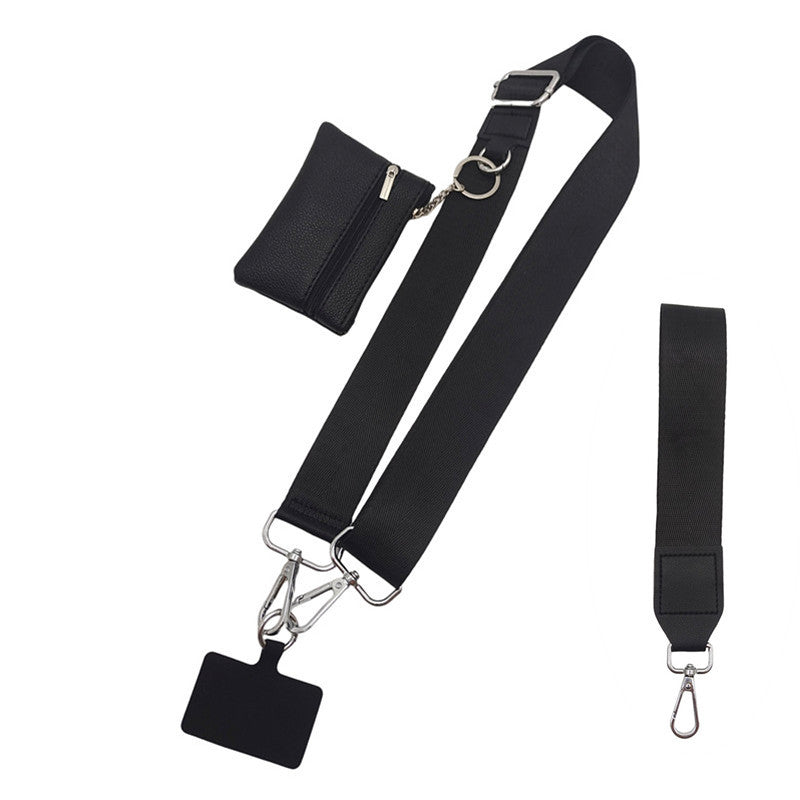 Cross-border hot-selling mobile phone strap with change small bag detachable extended bag with adjustable replacement bag strap wholesale