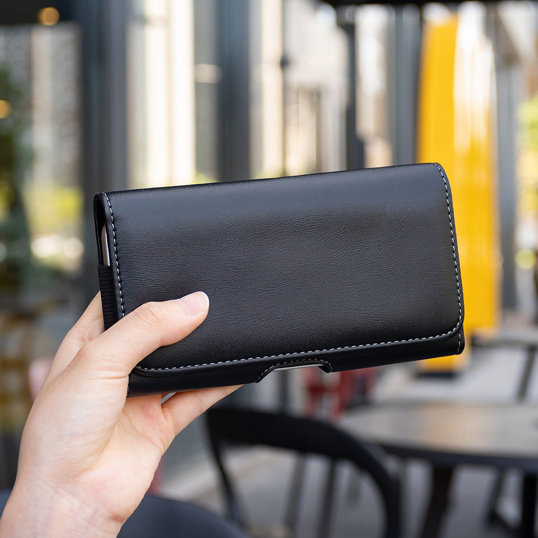 (Bf08 Waist Bag) Faux Leather Mobile Phone Protective Universal Case, Suitable for Men's Belt Clip Holder Pouch Cover