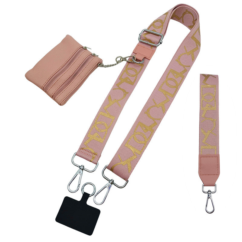 Cross-border hot-selling mobile phone strap with change small bag detachable extended bag with adjustable replacement bag strap wholesale