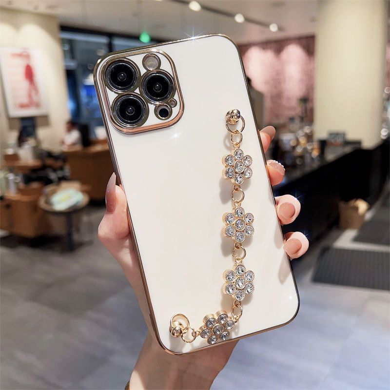Rhinestone bracelet for Apple 15 phone case iphone13PROMAX all-inclusive Apple 11/12PR/8Plus