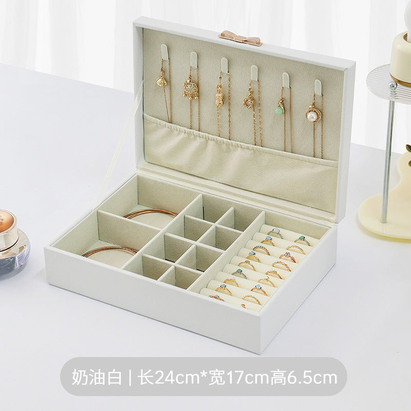Large-Capacity Jewelry Storage Box, Jewelry Box for Hand Accessories, Rings, Earrings, Necklaces, Bracelets, and Jewelry Storage Box