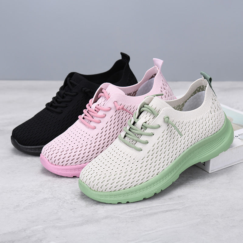 Women's Shoes, Fashionable Casual Shoes, Breathable Single Shoes, Shallow Shoes, Lightweight, Comfortable and Versatile Mesh Shoes