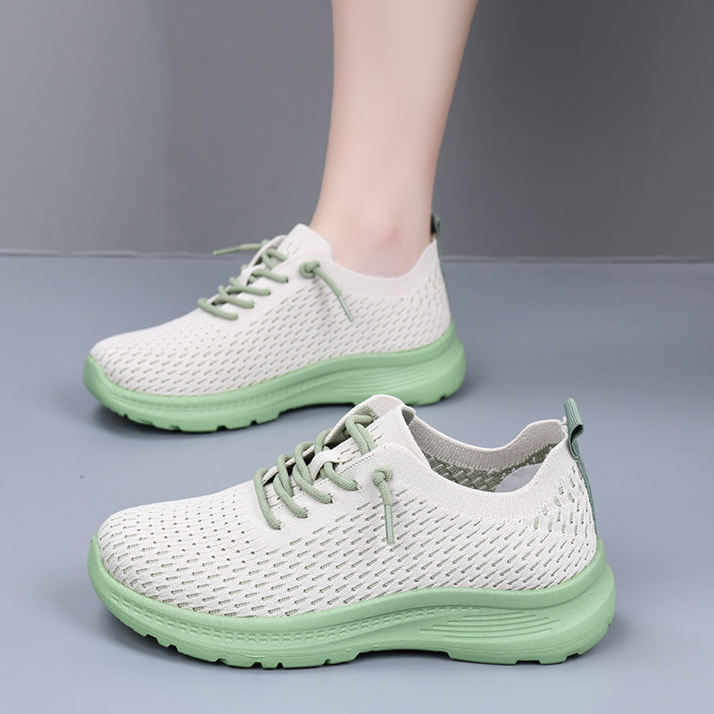 Women's Shoes, Fashionable Casual Shoes, Breathable Single Shoes, Shallow Shoes, Lightweight, Comfortable and Versatile Mesh Shoes