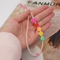 Handmade pearl beaded mobile phone chain mobile phone case lanyard pendant wrist pendant diy accessories