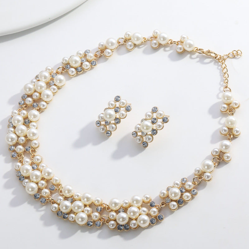 Parure de collier rétro audacieux (style international) pour femme : luxe, cristaux et élégance pour soirées et banquets – Vente directe d'usine