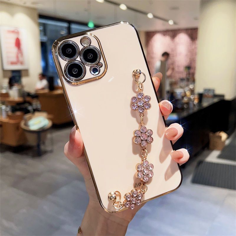 Rhinestone bracelet for Apple 15 phone case iphone13PROMAX all-inclusive Apple 11/12PR/8Plus