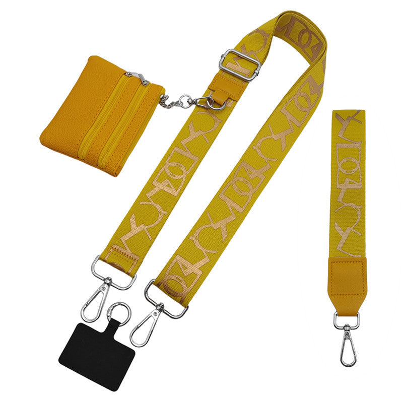 Cross-border hot-selling mobile phone strap with change small bag detachable extended bag with adjustable replacement bag strap wholesale