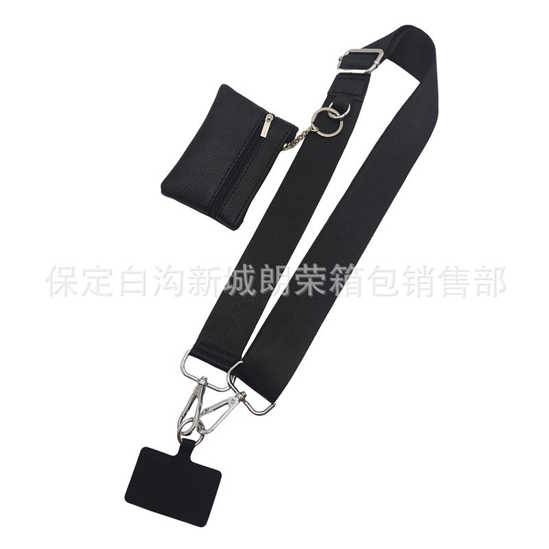 Cross-border hot-selling mobile phone strap with change small bag detachable extended bag with adjustable replacement bag strap wholesale