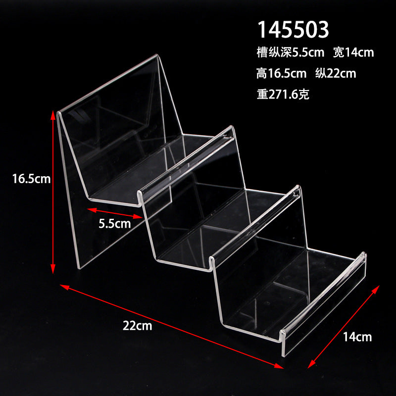 Multi-layer acrylic display stand mobile phone wallet display stand plexiglass transparent display display props