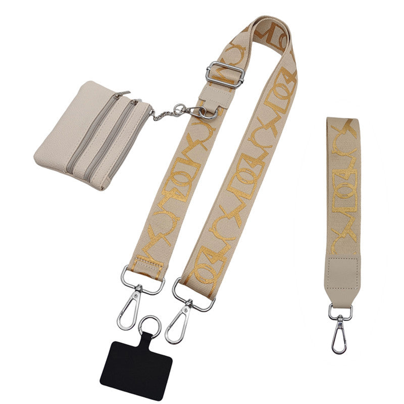 Cross-border hot-selling mobile phone strap with change small bag detachable extended bag with adjustable replacement bag strap wholesale