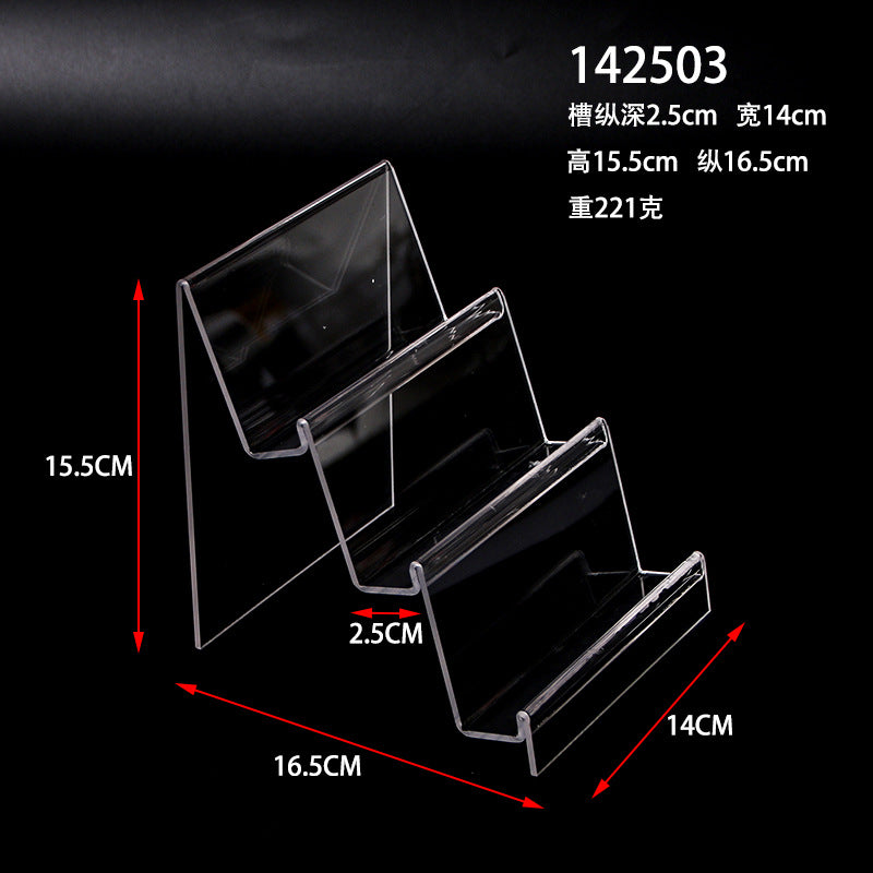 Multi-layer acrylic display stand mobile phone wallet display stand plexiglass transparent display display props