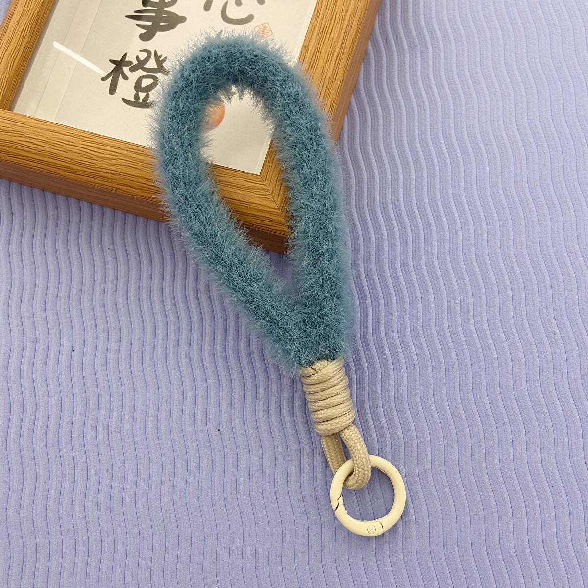 2024 New Stuffed Mobile Phone Lanyard Wrist Strap Multi-Color Short Imitation Mink Mobile Phone Case Lanyard Mobile Phone Chain
