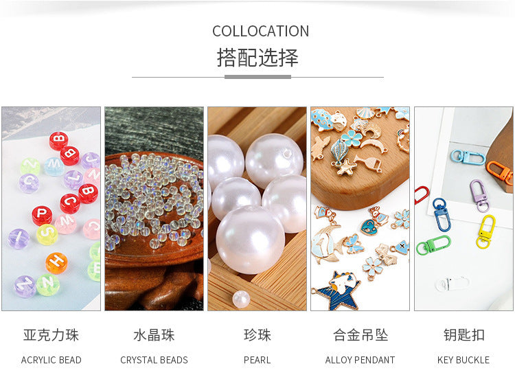 ABS love five-pointed star bow pearl patch nail accessories handmade diy cartoon phone shell jewelry material