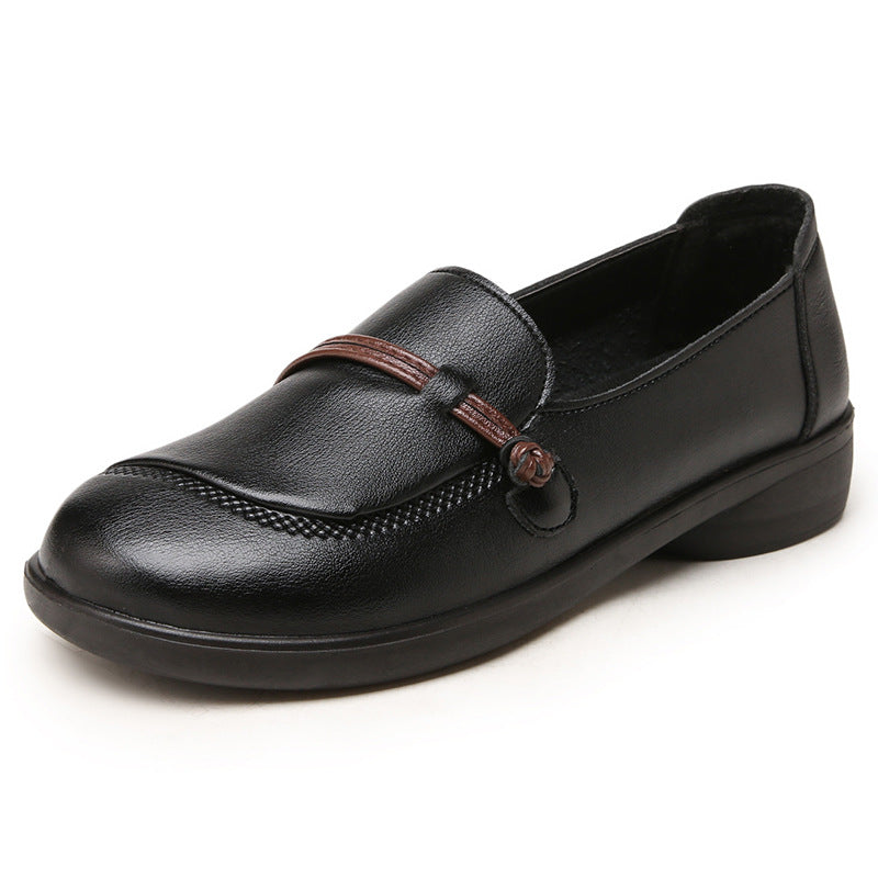 Chaussures pour femmes d'âge mûr et seniors (nouveauté 2026) : semelles souples, cuir confortable et antidérapant, idéales pour le printemps et l'automne