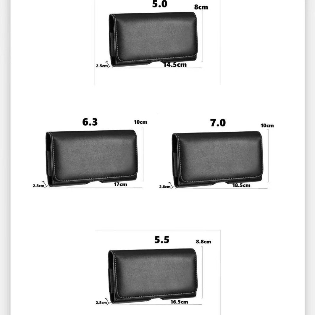 (Bf08 Waist Bag) Faux Leather Mobile Phone Protective Universal Case, Suitable for Men's Belt Clip Holder Pouch Cover