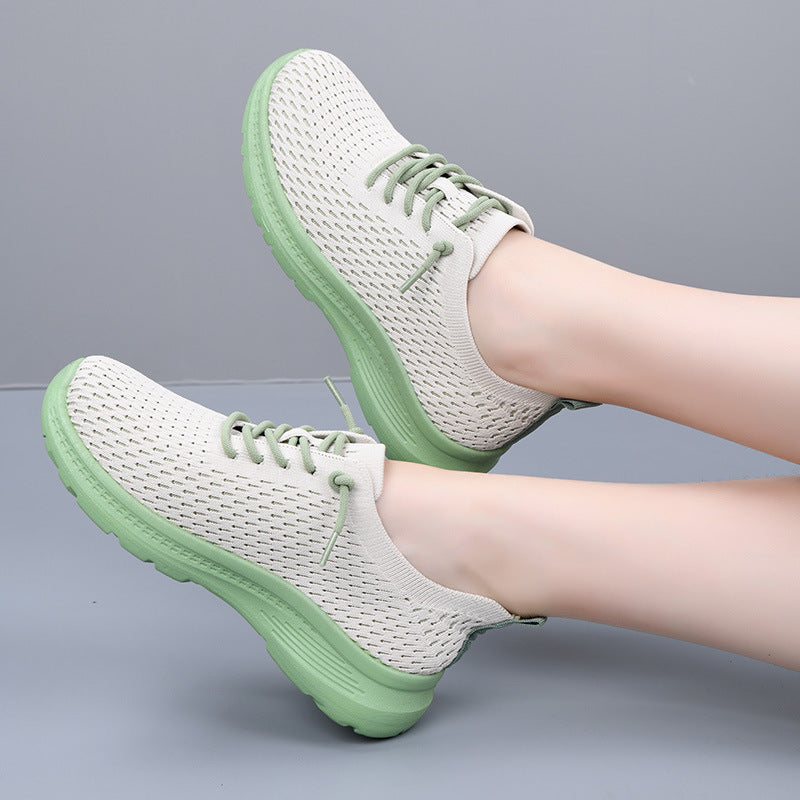 Women's Shoes, Fashionable Casual Shoes, Breathable Single Shoes, Shallow Shoes, Lightweight, Comfortable and Versatile Mesh Shoes