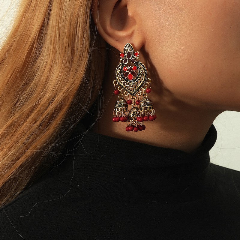 Carefully Selected Cross-Border Jewelry, European and American Fashion Tassel Earrings, Bohemian Alloy Personalized Ear Studs, Earrings, and Ear Accessories for Women