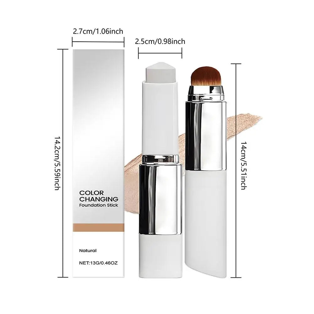 Bâton de fond de teint liquide 2 en 1, léger, hydratant, éclaircissant, changement de couleur pour tous les Types de peau