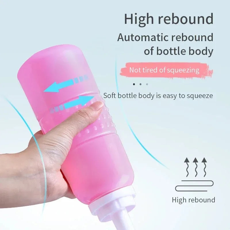 Bouteille de lavage péri-accouchement 500 ml pour soins post-partum, nettoyeur péri-accouchement portable pour maman, outil de nettoyage périnéal doux, essentiel pratique pour la récupération féminine