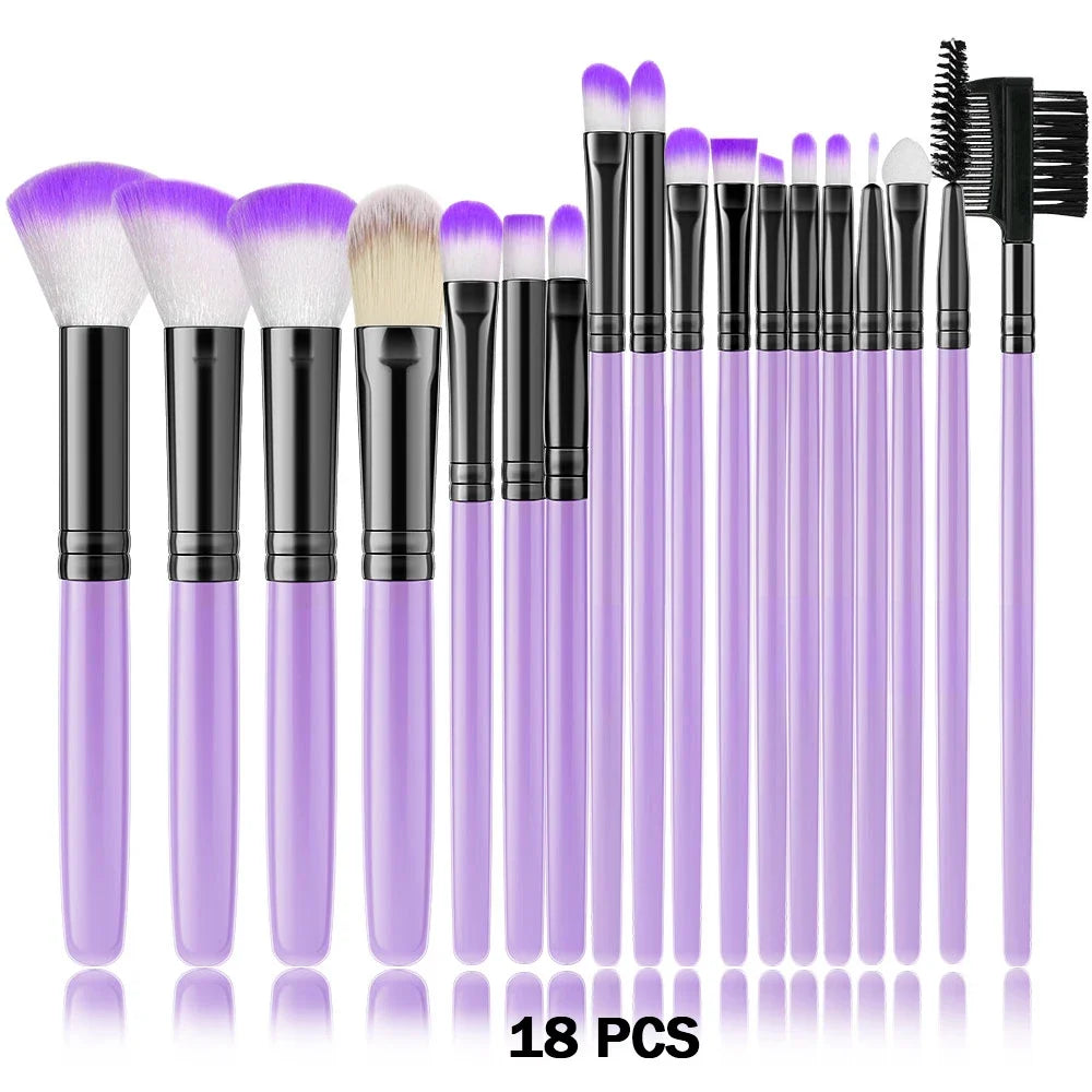 Nouvel ensemble de 10/32 pinceaux de maquillage doux et moelleux pour poudre, fond de teint, contour, fard à joues, correcteur, fard à paupières, estompeur et illuminateur – Outil de beauté