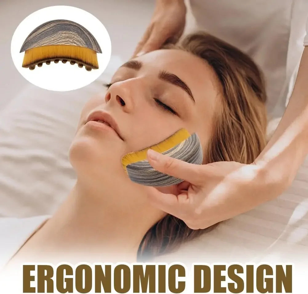 Brosse pour le visage à Contour lymphatique, sculpture du menton et de la mâchoire, masseur de Drainage pour le visage, conçue ergonomquement pour s'adapter à la peau avec précision