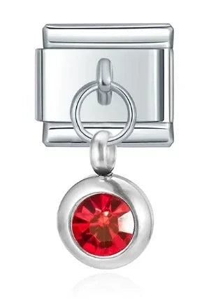 2025 femmes mode douze mois Zircon italien breloques liens modulaire ajustement 9mm en acier inoxydable élastique Bracelet bricolage fabrication de bijoux