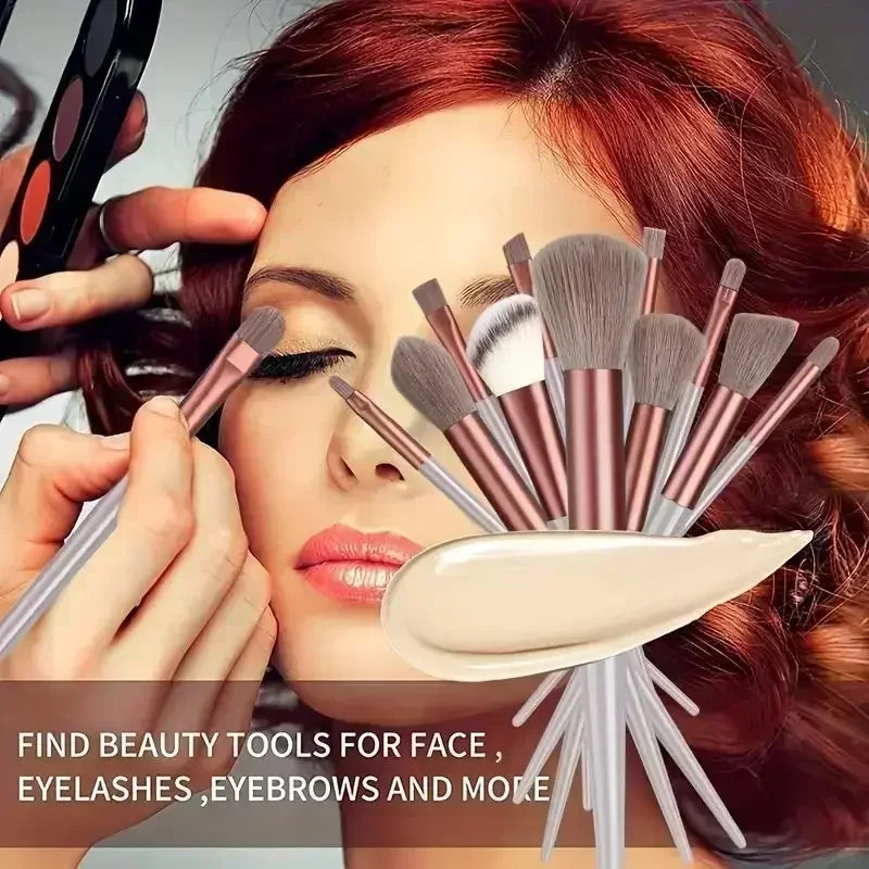 Ensemble de pinceaux de maquillage professionnels - Pinceaux Kabuki et estompeurs doux et moelleux pour fond de teint, poudre, fard à paupières |   Kit d'outils de beauté