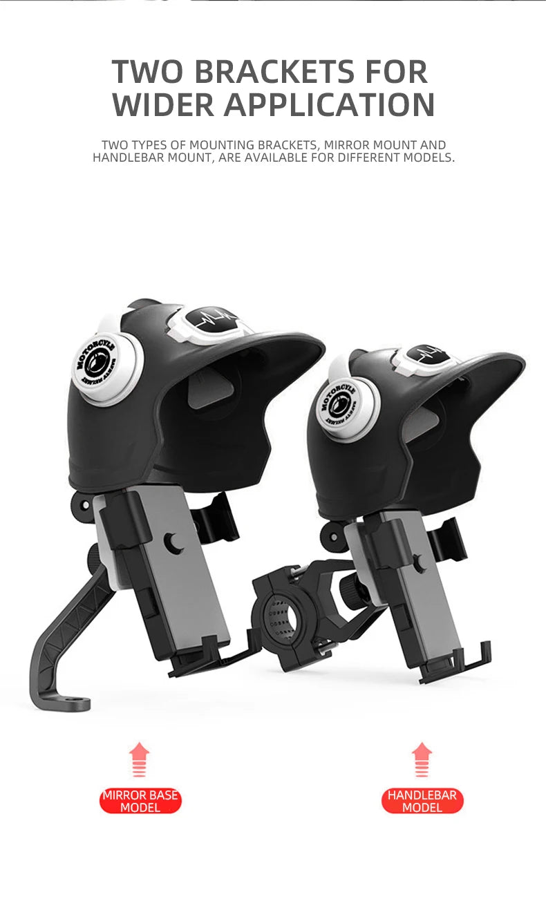 1pc petit casque cavalier moto support pour téléphone portable vélo électrique étanche parasol Navigation support pour téléphone portable