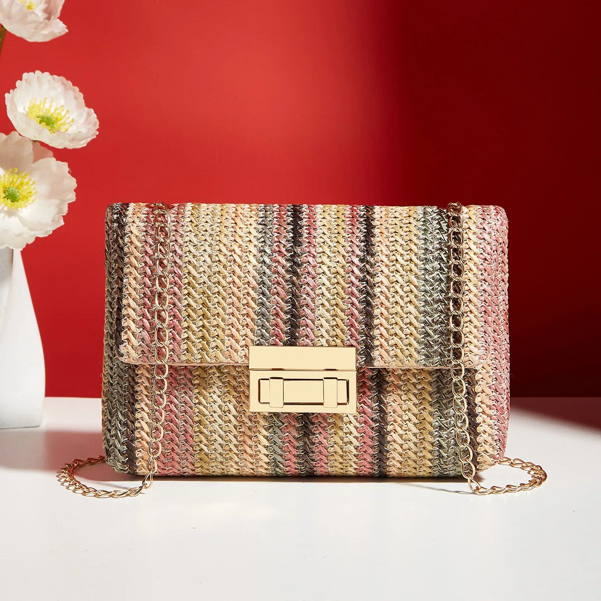 Sac à bandoulière pour femmes, sangle en chaîne, accessoire élégant pour Banquet, sac à bandoulière pour tenues de jour à nuit