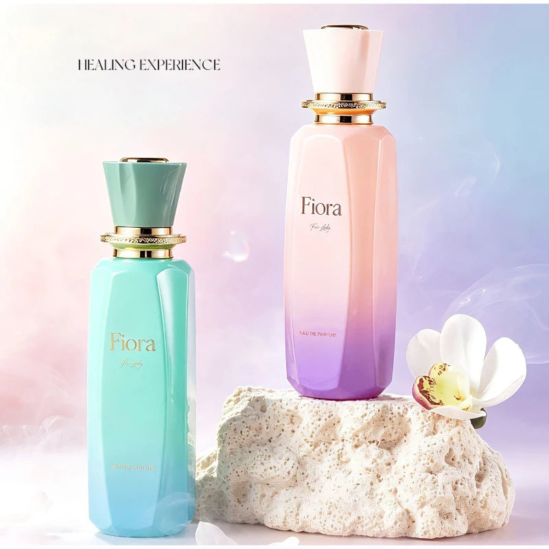 Eau de parfum pour femme 100ml, parfum floral fruité longue tenue, flacon design dégradé, fragrance fraîche, parfum pour tous les jours et les rendez-vous.